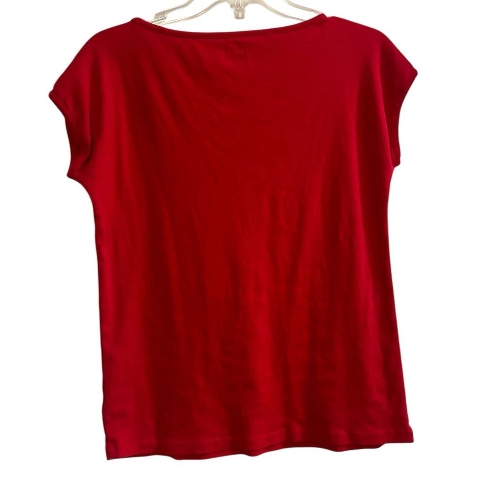 Talbots Women's Red Button Shoulder Blouse‎ Size S Casual Top - Picture 8 of 9